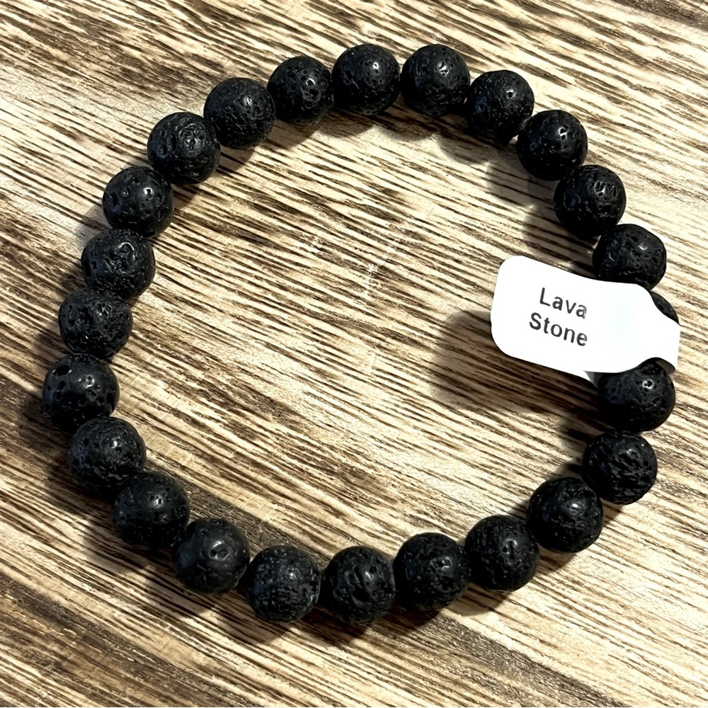 Lava Stone Healing Crystal Bracelet